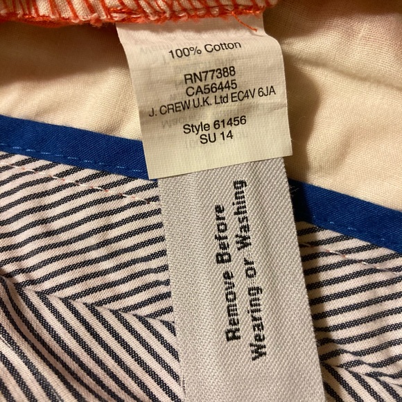 J CREW Orange Chino Short Shorts with Pockets Womens Size 0 - Picture 12 of 16